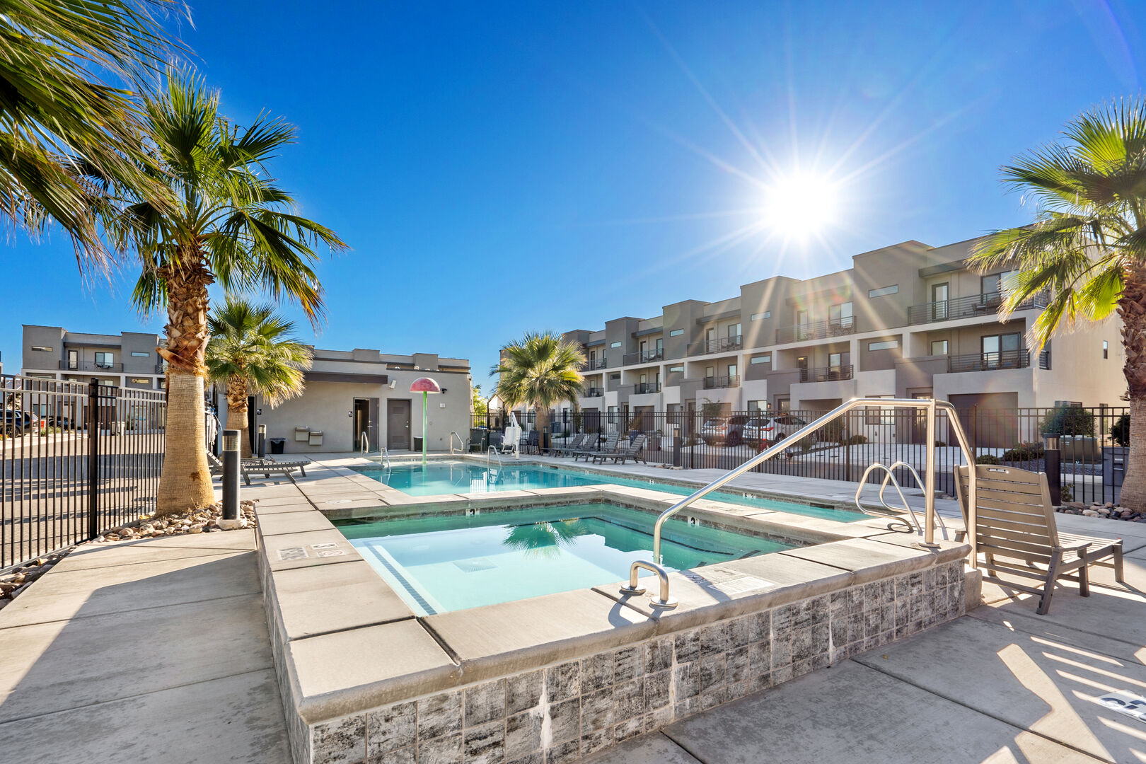 Green Valley Getaway living area with bright, modern design